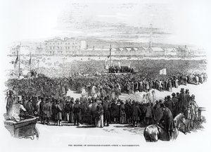 Das Chartistentreffen auf Kennington Common, April 1848