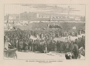 Die Chartistendemonstration auf dem Kennington Common von English School