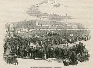 Das Chartisten-Treffen auf Kennington Common im Jahr 1848 von English School