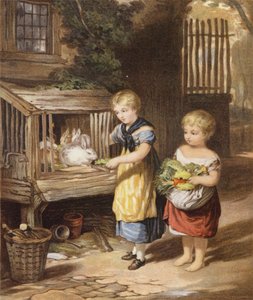 Die Kinder und ihre Kaninchen von English School