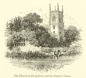 Die Kirche in Kempsford und das Kanonierzimmer von English School