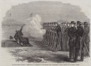 Der Bürgerkrieg in Amerika, Hinrichtung eines Deserteurs im Bundeslager, Alexandria von English School