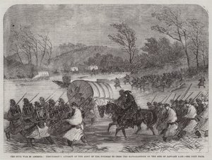 Der Bürgerkrieg in Amerika, erfolgloser Versuch der Potomac-Armee, am 20. Januar den Rappahannock zu überqueren von English School