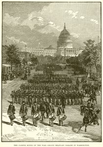 Die Schlussszene des Krieges - Große Militärparade in Washington von English School
