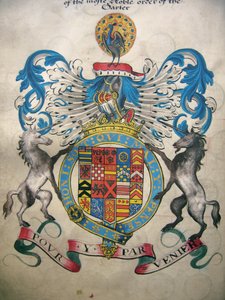 Das Wappen von Francis, 6. Earl von Rutland von English School