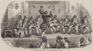 Die farbige Operntruppe in der Oxford-Street-Galerie (Gravur) von English School