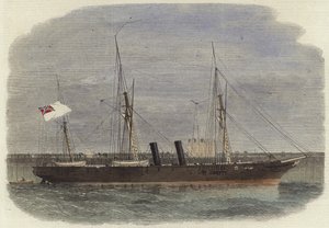 Der Konföderierte Schraubendampfer Rappahannock am Pier von Calais von English School