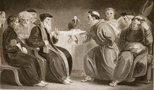 Die Versammlung in Oxford, Illustration aus David Humes The History of England, veröffentlicht von R. Bowyer, London, 1812