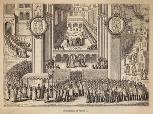 Die Krönung von König James I. von English School