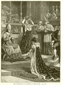 Die Krönung Napoleons in Notre Dame von English School