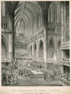 Die Krönung von Königin Victoria in der Westminster Abbey, 28. Juni 1838 von English School