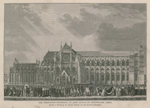 Die Krönungsprozession von Anne Boleyn zur Westminster Abbey von English School
