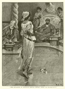 Die Tochter der Herodias tanzte vor ihnen (St Matthäus, XIV, 6) von English School