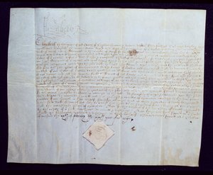 Der Todesbefehl von Thomas Howard, 4. Herzog von Norfolk, unterzeichnet von Königin Elisabeth I., 1572 (Tinte auf Pergament)