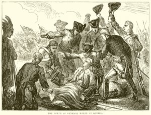 Der Tod von General Wolfe in Quebec von English School
