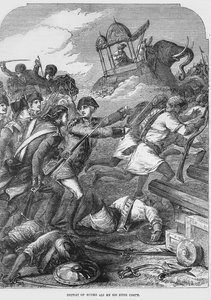 Die Niederlage von Hyder Ali durch Sir Eyre Coote im Jahr 1781