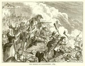 Die Verteidigung von Londonderry, 1689 von English School