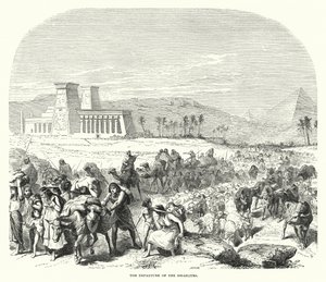 Der Auszug der Israeliten (Gravur) von English School