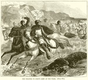 Das Unglück von Johns Armee am Wash von English School