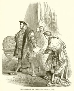 Die Entlassung von Kardinal Wolsey, 1529 von English School