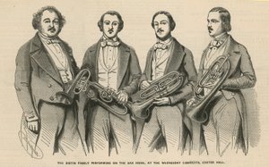 Die Distin-Familie spielt auf dem Saxhorn bei den Mittwochskonzerten, Exeter Hall