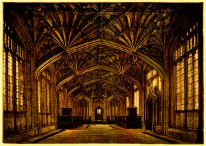 Die Divinity School, Oxford: erbaut zwischen 1445 und 1454, Illustration aus Eine Studenten-Geschichte Englands von Samuel R. Gardiner, veröffentlicht 1902 (digital verbessert) von English School