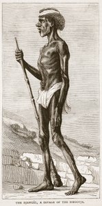 Der Djangal, ein Wilder aus Sirgouja, Illustration aus Cassells Illustrierter Geschichte Englands von English School