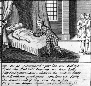 Der Doktor in den Wehen, oder der neue Whim Wham aus Guildford, ca. 1726 von English School