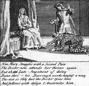 Der Doktor in den Wehen, oder der neue Whim Wham aus Guildford, ca. 1726 von English School