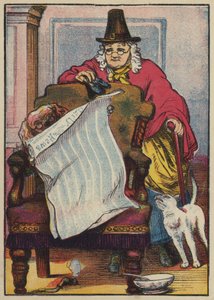 Der Hund liest die Nachrichten von English School