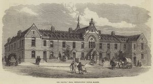 Die Treiberhalle, Metropolitan Cattle Market (Stich) von English School