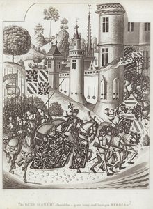 Der Herzog von Anjou versammelt eine große Armee und belagert Bergerac von English School