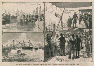 Der Herzog und die Herzogin von Connaught eröffnen die Royal Victoria und Albert Docks von English School