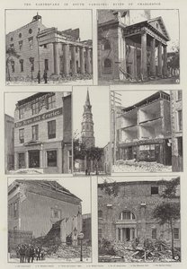 Das Erdbeben in South Carolina, Ruinen von Charleston (Gravur) von English School
