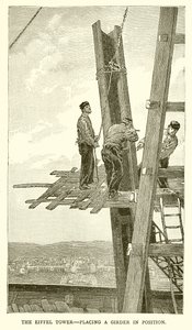 Der Eiffelturm - Platzierung eines Trägers von English School