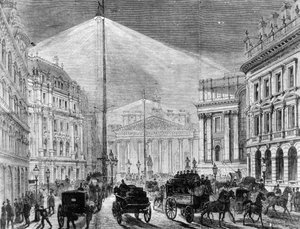 Das elektrische Licht im Mansion House, aus The Illustrated London News 1881 von English School