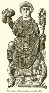 Der Kaiser Anastasius im Konsulargewand