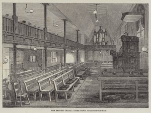 Die englische Kapelle, Oberstadt, Boulogne-sur-Mer (Stich) von English School