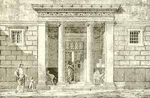 Der Eingang zu einem Adelsanwesen in Athen von English School