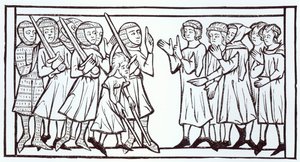 Die Gesandten aus dem Sudan, Illustration aus Wissenschaft und Literatur im Mittelalter und der Renaissance, geschrieben und graviert von Paul Lacroix, 1878