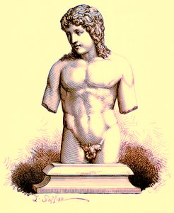 Der Eros des Vatikan, Statue im Vatikan, Illustration aus Geschichte Roms von Victor Duruy, veröffentlicht 1884 von English School