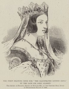 Die erste Zeichnung für "The Illustrated London News" von dem verstorbenen Sir John Gilbert von English School