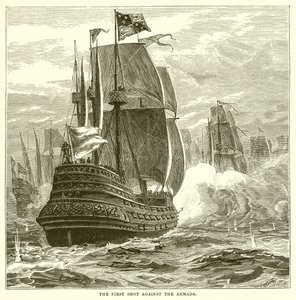 Der erste Schuss gegen die Armada von English School