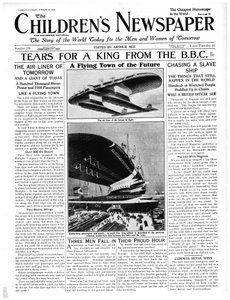 Die fliegende Stadt der Zukunft, Titelseite der 
