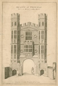 Das Tor von Whitehall. Sagt man, entworfen von Hans Holbein von English School