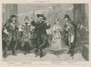 Die Gondoliers im Savoy Theatre - das Quintett im ersten Akt von English School