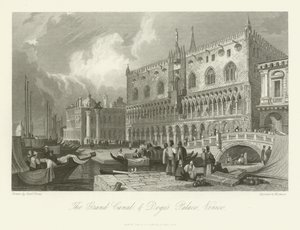Der Große Kanal und der Dogenpalast, Venedig, 1844 von English School