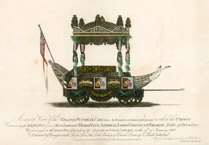 Der große Leichenwagen von Vizeadmiral Lord Viscount Nelson von English School