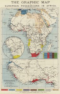Die Graphic-Karte der europäischen Besitzungen in Afrika