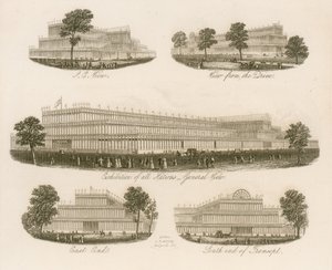 Das Gebäude der Großen Ausstellung, Ansichten aus verschiedenen Winkeln von English School